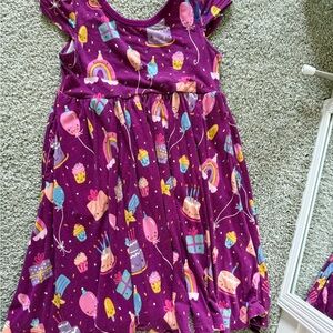 Little Sleepies Purple Party Print Dress